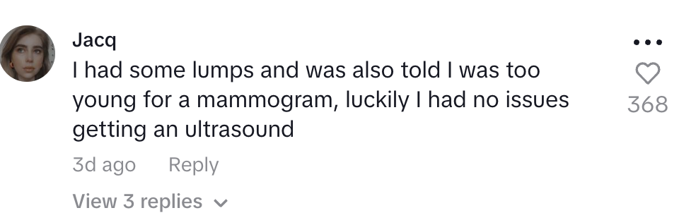 Comments on @miksstuff video about breast cancer screening